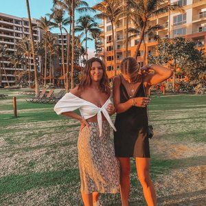 Snakeskin midi skirt